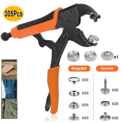 #ad Heavy Duty Snap Fastener Tool Snap Setter Tool Boat Cover Snaps Repair Kit Set $22.78