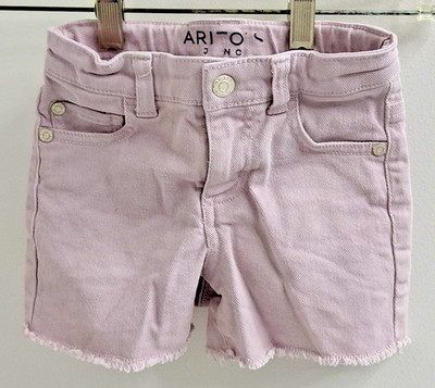 Arizona jean co girls pink cutoff denim shorts size 4 reg shortie