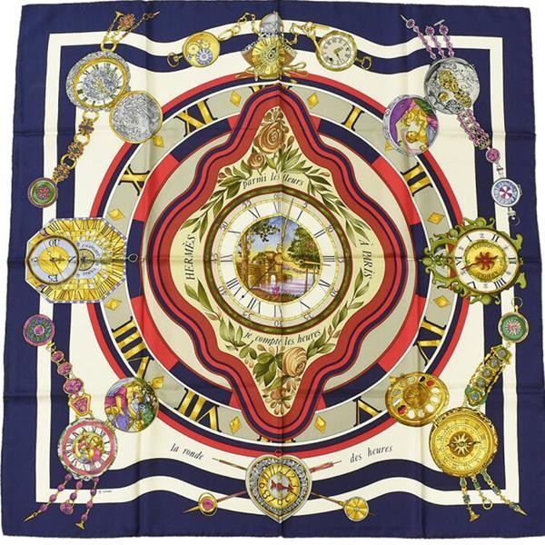 HERMES Scarf Carre 90 Spent In The Flowers 100 Silk