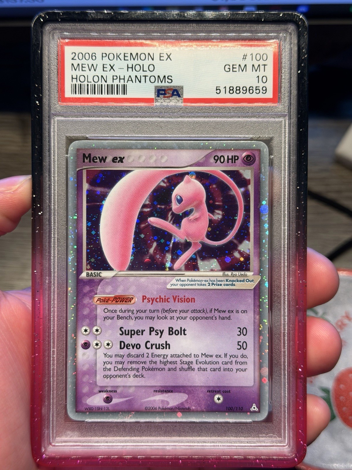 Pokemon Mew EX Holon Phantoms Ultra Rare Card #100 PSA 10 GEM MT
