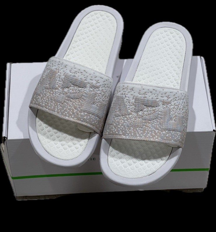 APL Techloom Slides Donna Bianco Melange Ombré Taglia 10 Nuovo con scatola