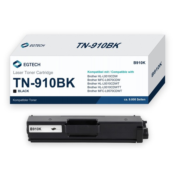 Toner Kompatibel Mit Brother TN-910BK Schwarz 9.000 S. HL-L9310CDW MFC-L9570CDW-image