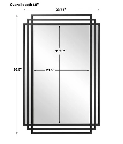 Amherst - Mirror-36.5 Inches Tall and 23.75 Inches Wide Uttermost 09768 - Picture 3 of 7