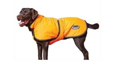 WeatherBeeta Reflective Parka 300D Deluxe Lite Dog Coat- Orange 14" CLOSEOUT
