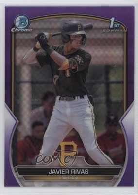 2023 Bowman Chrome Prospects Purple Refractor 24/250 Javier Rivas #BCP-159 0w3