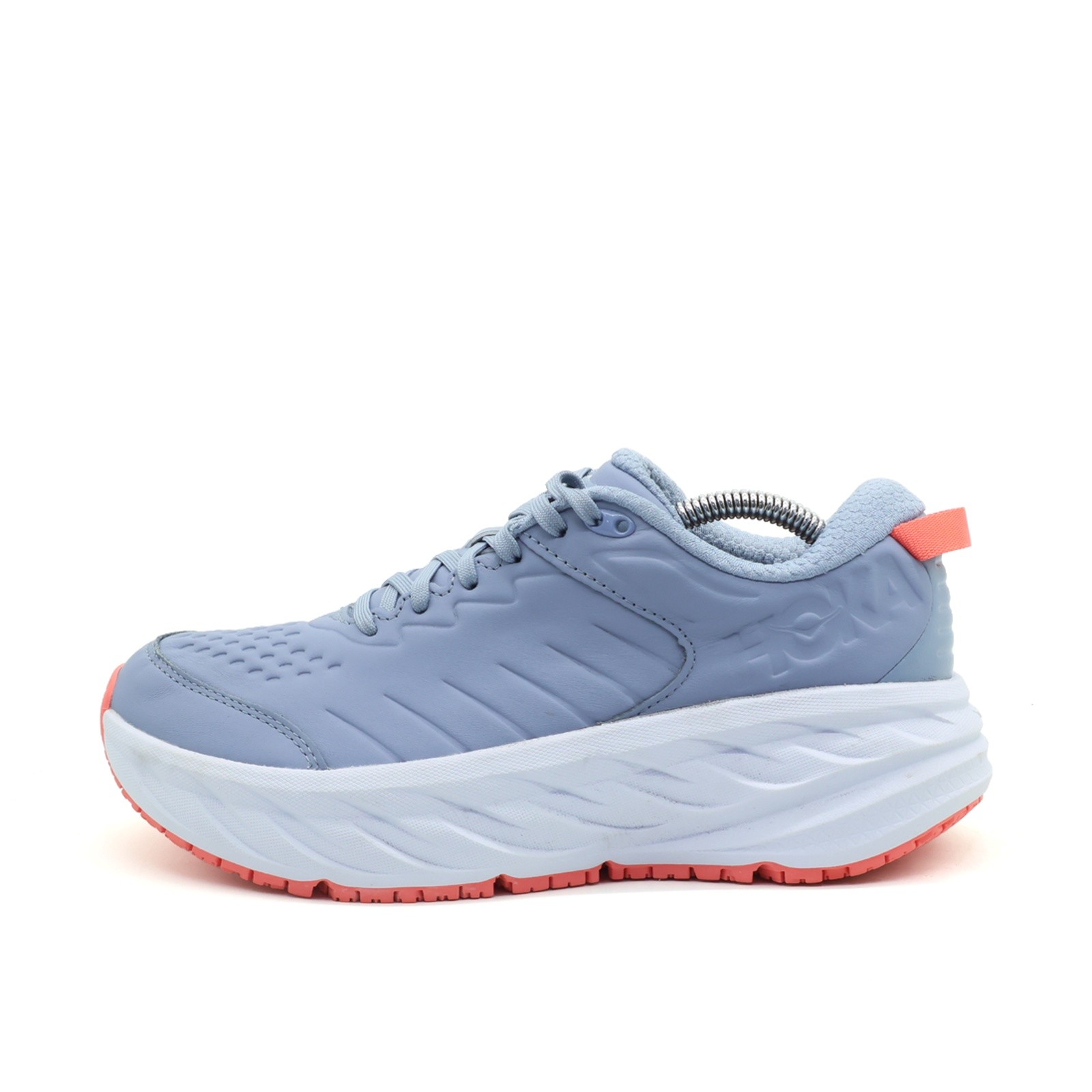 Hoka One Damen Bondi SR Sneaker hellblau/rosa Mesh Low-Top Laufschuhe EU 39 1/3