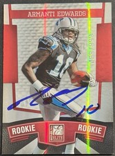 Armanti Edwards Signed 2010 Donruss Elite Rookie Card BAS Beckett App State