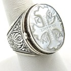 Konstantino Sterling Mother-of-Pearl Byzantine Cross Size 8.5 Ring #S5579-2 — photo 3