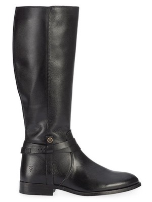 Frye Melissa Belted Tall Boot Black Leather FR40061 NEW $328