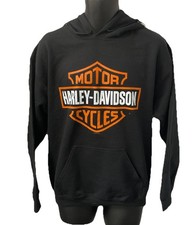 Harley Davidson Men's Bar  Shield Pullover Hooded Sweatshirt Black 402915680