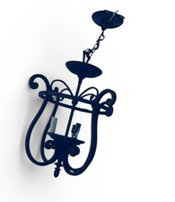 Lampadario tradizionale in ferro battuto candelabro plafoniera foyer