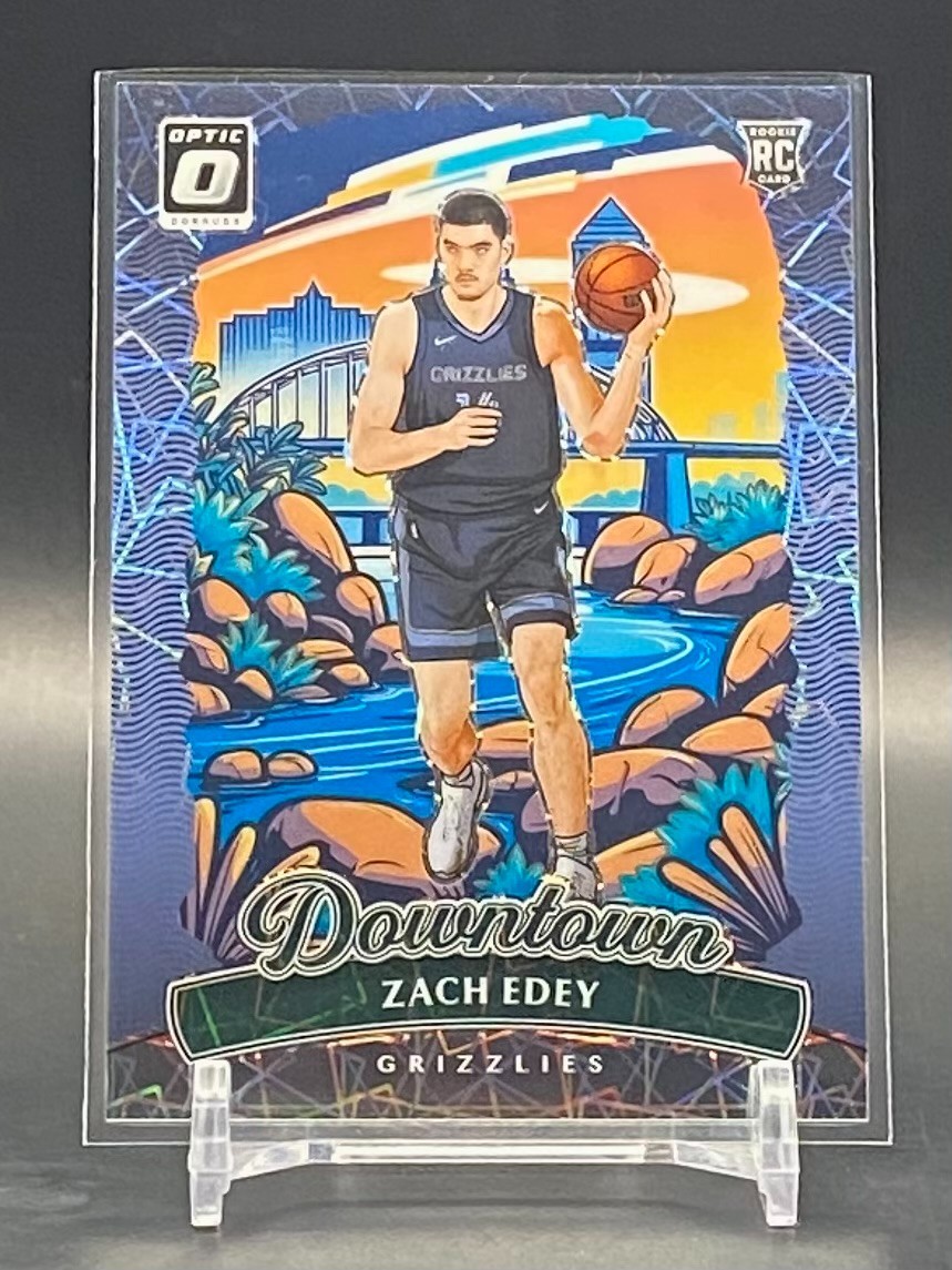 2024-25 Panini Donruss Optic Zach Edey Rookie Downtown Case Hit #29 Grizzlies RC