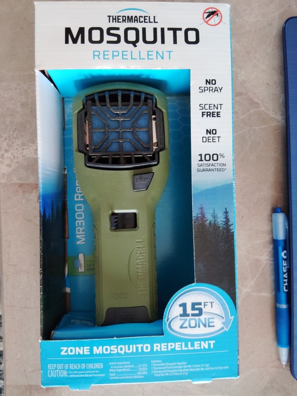 Thermacell MR300 Portable Mosquito Repeller No Spray And Scent Free 15 Foot Zone