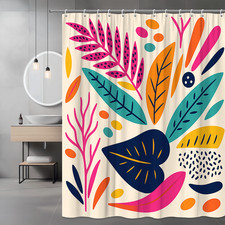 Colorful Boho Floral Shower Curtain for Trendy Bathroom Decor