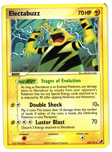 Pokemon TCG Electabuzz 22/115 Unseen Forces Regular LP