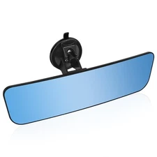 12'' Large Anti Glare Rear View Mirror with Suction Cup Stick on Universal Fr...
