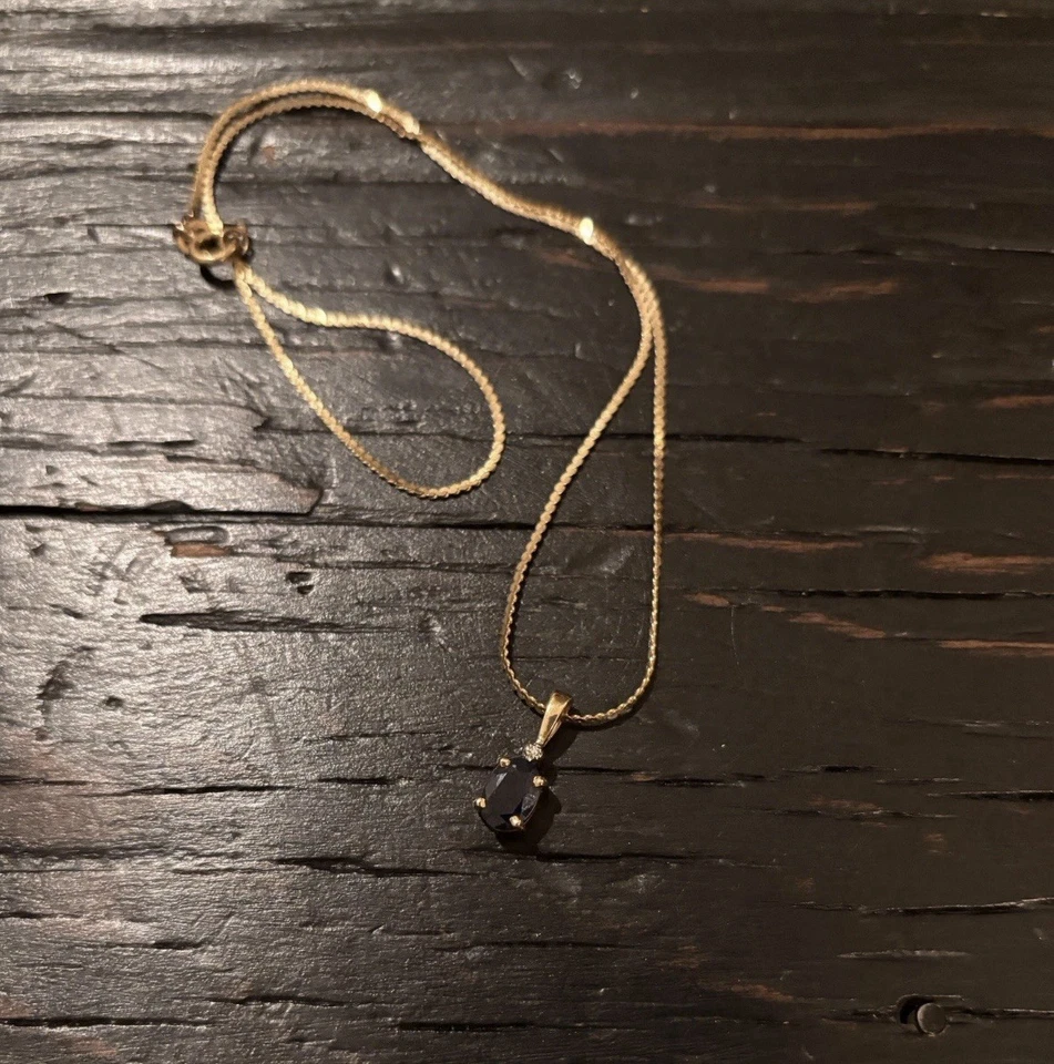 14K金蓝宝石项链 — 第 2/4 张图片