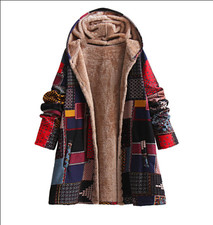 Women's Tye Dye Patchwork Hippie Jackets Lined Festival Boho Hippy Sweater Coat