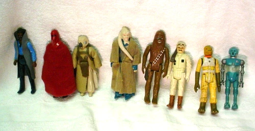 Vintage Kenner Star Wars Action Figures 1980s 3.75" Lot Of 8 w Robes & Outfits