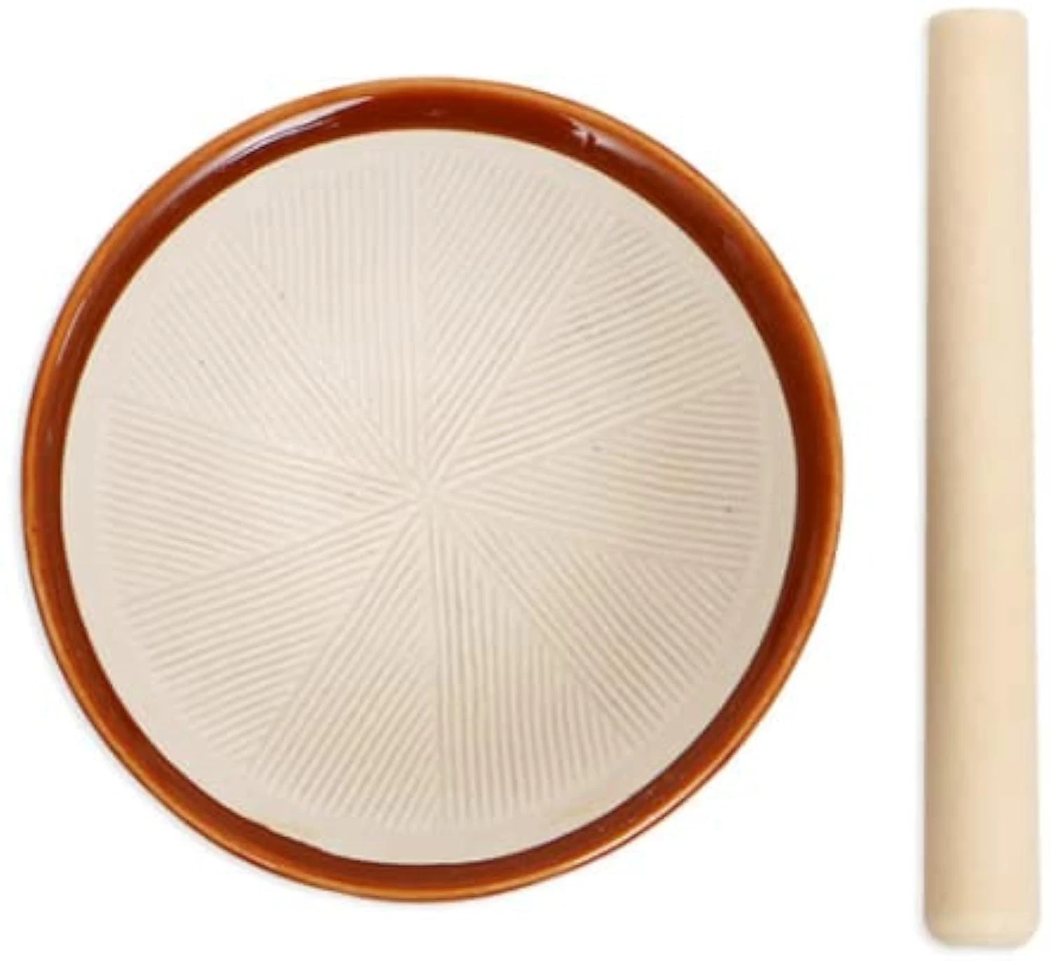 Japanese Mortar and Pestle, Suribachi Set, Wooden Pestle and Mortar for Crushing