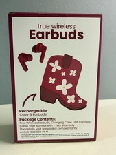Vivitar Red Cowgirl Boot True Wireless Earbuds Bluetooth NEW