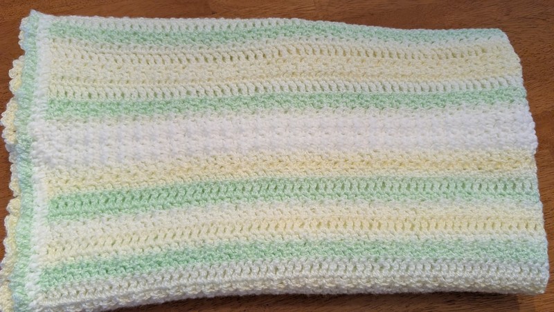 Hand Crocheted Afghan Blanket  43"x50"  Perfect Condition