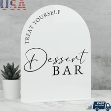 Acrylic Wedding Dessert Sign Stable Base Bridal Showers Engagements Parties New