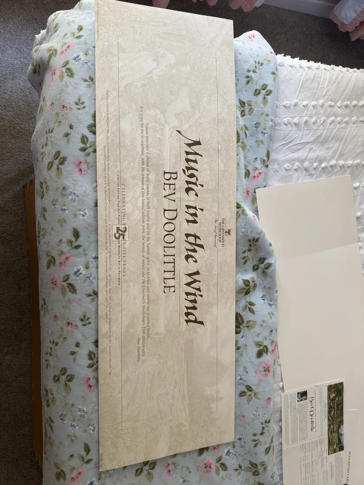 1997 Bev Doolittle Music in the Wind litografia LE assinada com certificado de autenticidade - Imagem 3 de 4