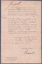 KING GEORGE IV (GREAT BRITAIN) - DOCUMENT SIGNED 12/24/1820 WITH CO-SIGNERS
