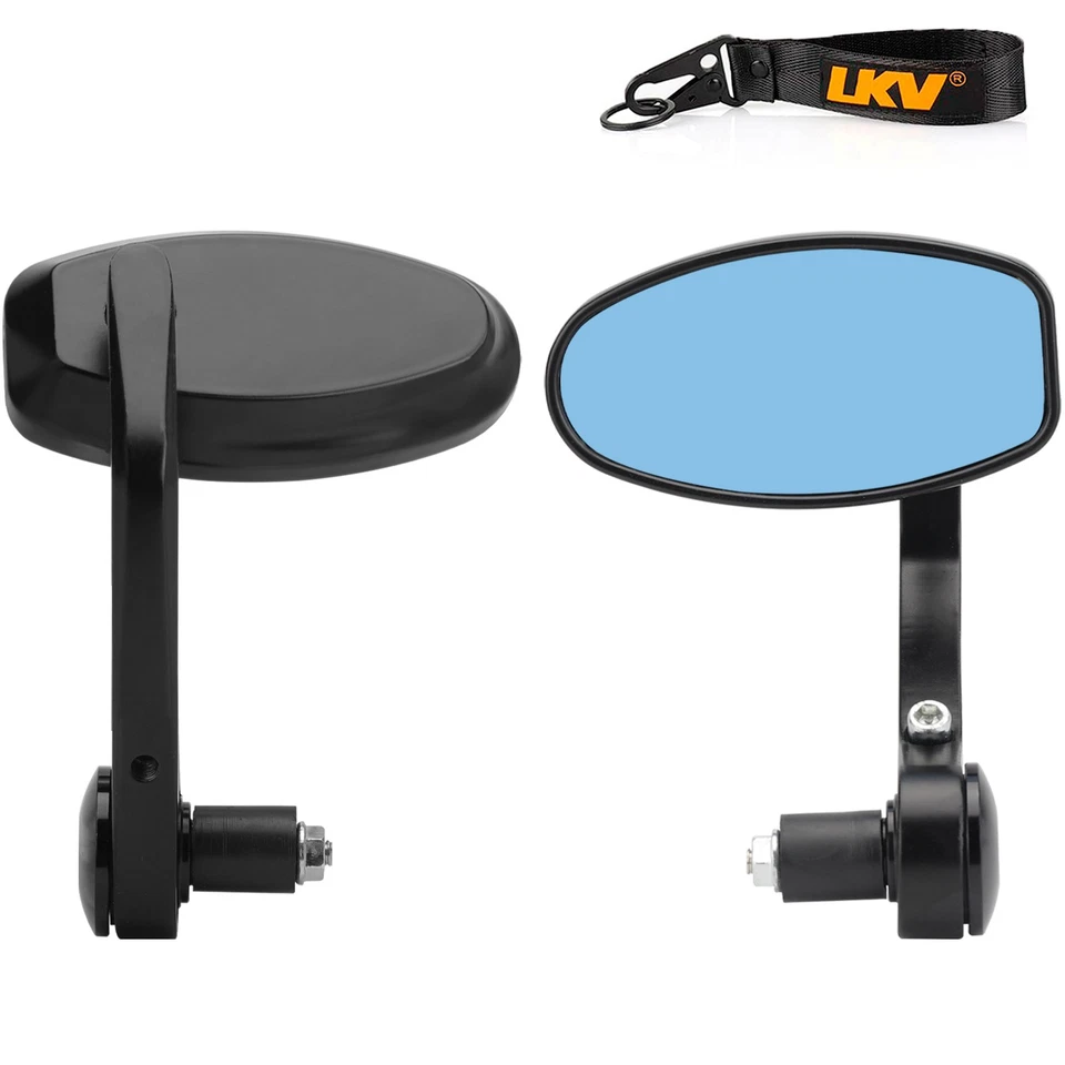 Espejos retrovisores laterales con extremo de barra de 7/8" para motocicleta Honda Yamaha Suzuki Kawasaki Foto 3 de 4