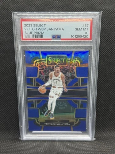 2023-24 Panini Select Victor Wembanyama Blue Prizm (RC) Rookie Card PSA 10 GemMt