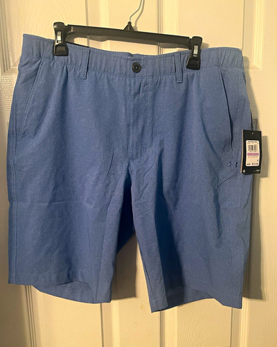 Under Armour Match Play HeatGear Loose Fit Blue Chino Shorts Pockets 1272358