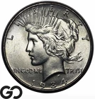 1934 Peace Dollar Premium Quality, Super Smooth Solid Gem BU++
