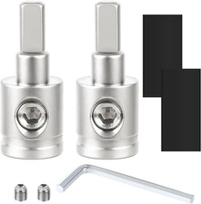 2PCS Amp Input Reducer 0 Gauge to 4 Gauge - Heavy-Duty Nickel Plated Brass Wire