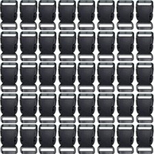 5/8 Inch, 40 Pack Black Plastic Side Release Buckle for Paracord Bracelets 5...
