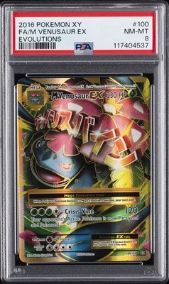 2016 POKEMON XY EVOLUTIONS #100 FULL ART/M VENUSAUR EX PSA 8 | eBay