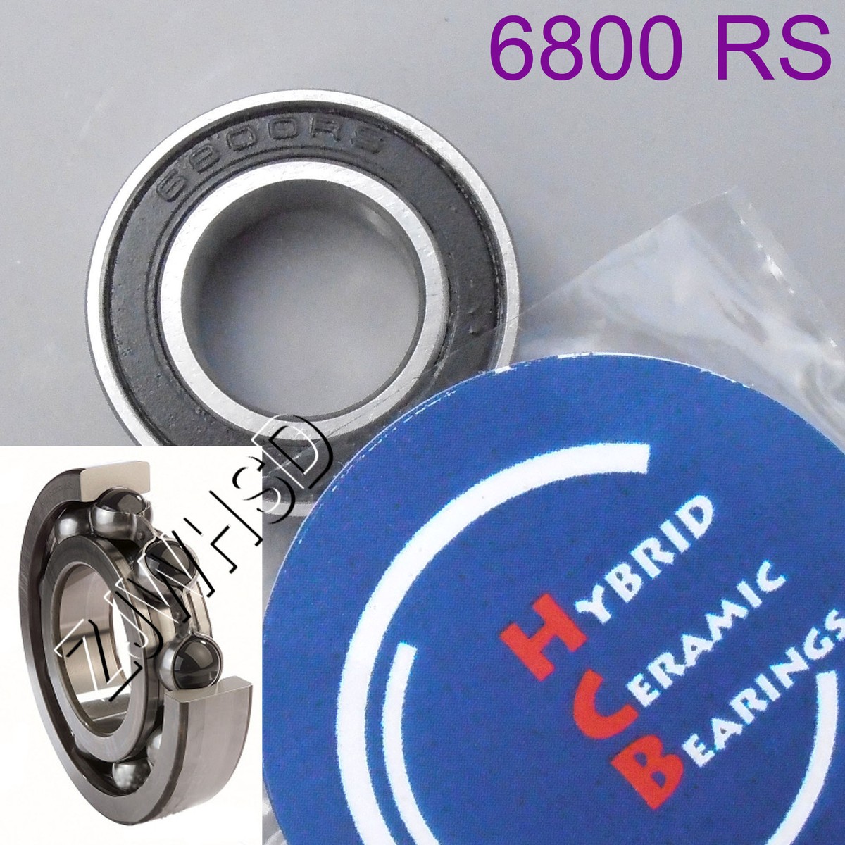 6800 2RS Si3N4 Ceramic Ball Bearing Rubber Sealed 61800 Bike Parts