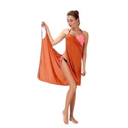 Womens Bikini Cover Up Spaghetti Strap Backless Beach Dress Swimwear Loose Sun - Picture 9 of 34