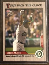 2020 Topps Now Turn Back the Clock #155 Miguel Tejada Oakland Athletics 3/3
