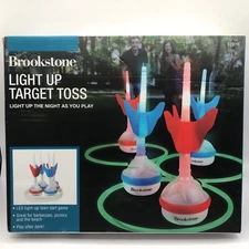 Brookstone Light Up Target Toss Light Up the Night as You Play LED Yard Darts