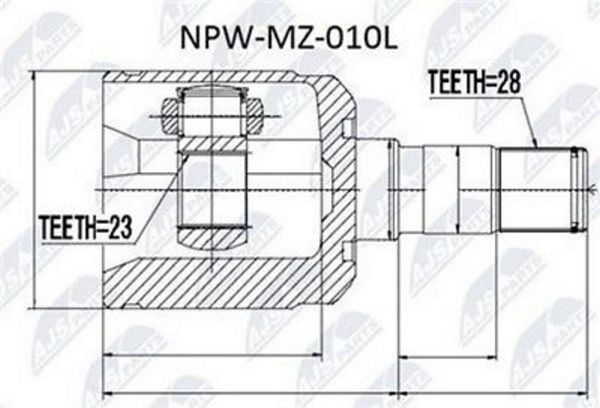 Joint Set Inner Mazda 626 GE 1.8, 2.0, 2.0TD 1991 - Left