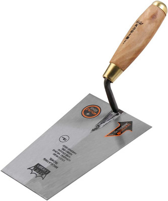 KSEIBI 281350 Narrow Bucket Brick Trowel Wooden Handle Square Tip Bricklaying
