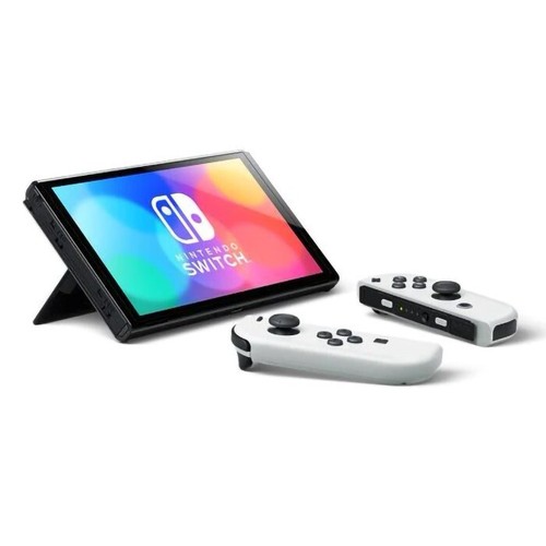 Nintendo Switch OLED Model White Console with Super Mario Bros. Wonder and 12 Mo - Picture 4 of 6