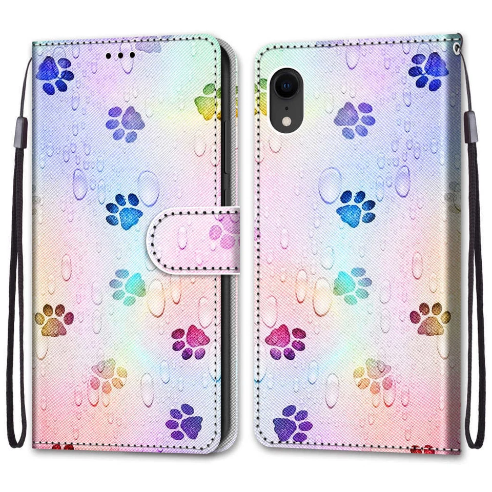 Hot Magnetic Flip Wallet Card Bag Stand Holder Case Cover Back For Various Phone - Image 2 of 4