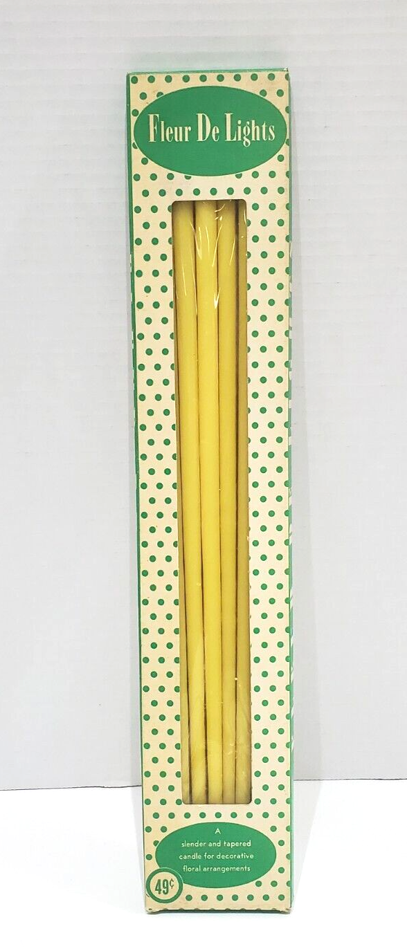 Vintage Muench-Kreuzer Emkay Slender Fleur De Lights Tapered Candles Set of 7