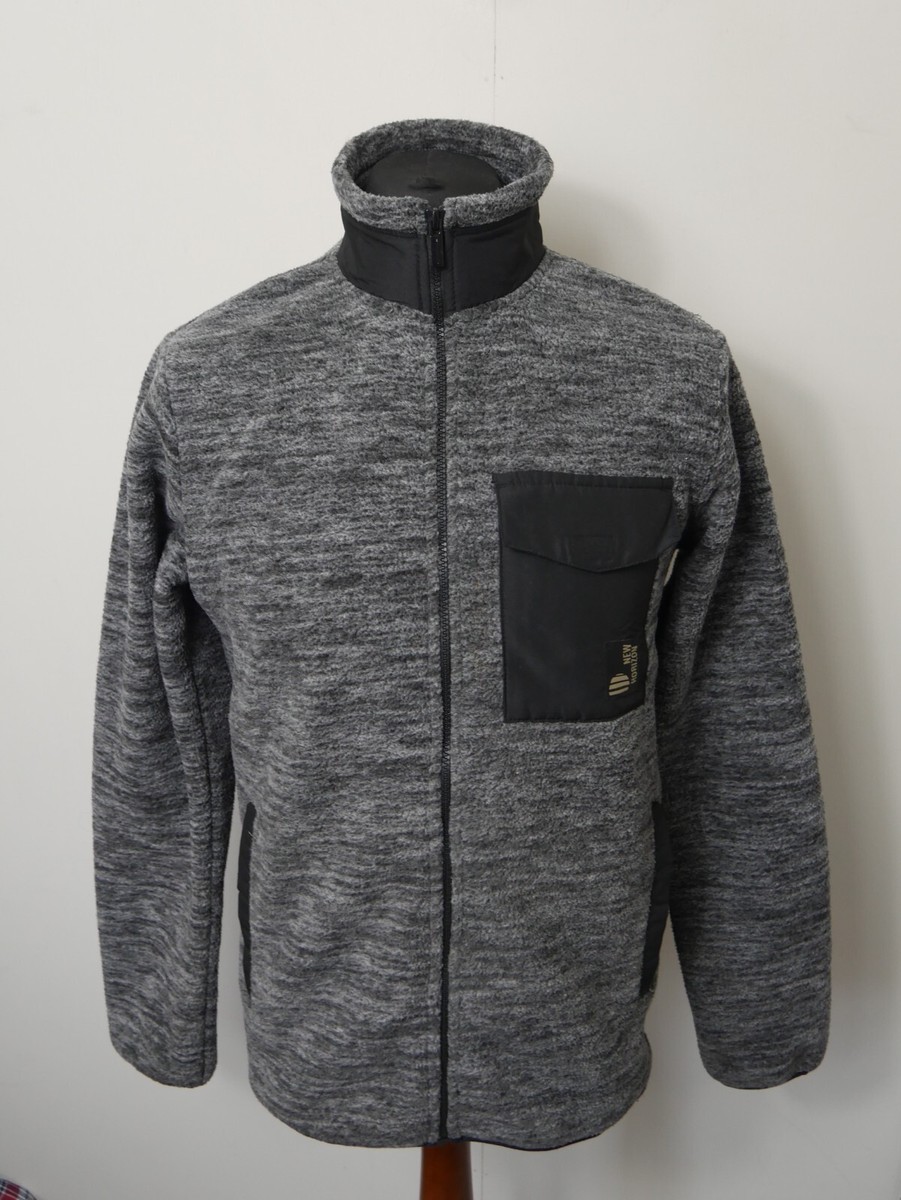 Men's Livergy Grey Full Zip Fleece Jacket Zip Pockets Size Medium