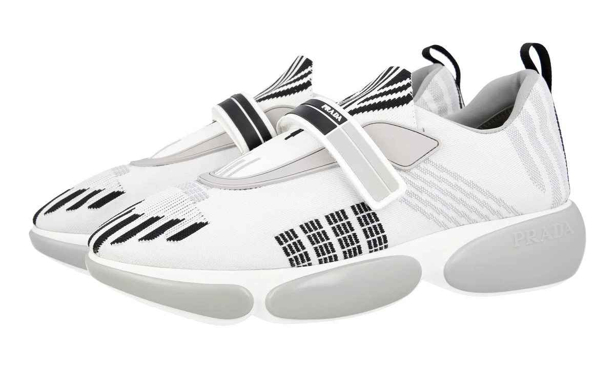 PRADA Nylon Cloudbust Slip-on Sneaker - 1E651I - Weiss - NEU