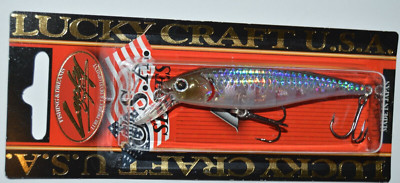 lucky craft pointer 78sp 3'' 3/8oz suspending jerkbait zebra ms ghost minnow