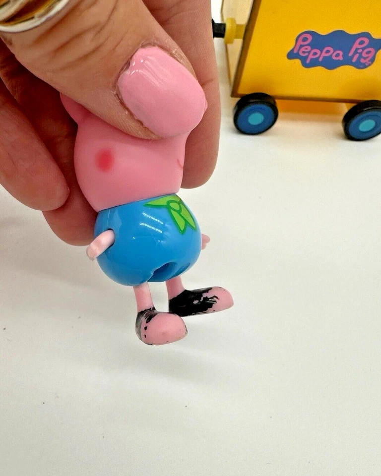 LOTE de Peppa Pig en el tren del abuelo conjunto sonido hablando 3 figuras + libro + peluche Foto 3 de 4