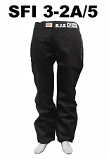 RJS RACING 2 LAYER "ELITE" SFI 3-2A/5 FIRE SUIT PANTS BLACK LARGE 200440105